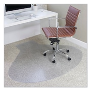 Es Robbins Chair Mat 60"x66", Workstation Shape, Clear, for Carpet, Thickness: 3/4" 122775